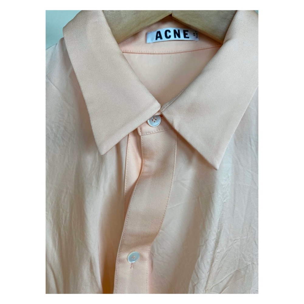 Silk Asymmetrical Button-Down Shirt - image 4